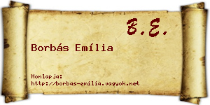 Borbás Emília névjegykártya